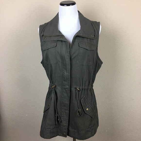 Sebby Jackets & Blazers - NWT Sebby Olive Green Utility Vest Size XL